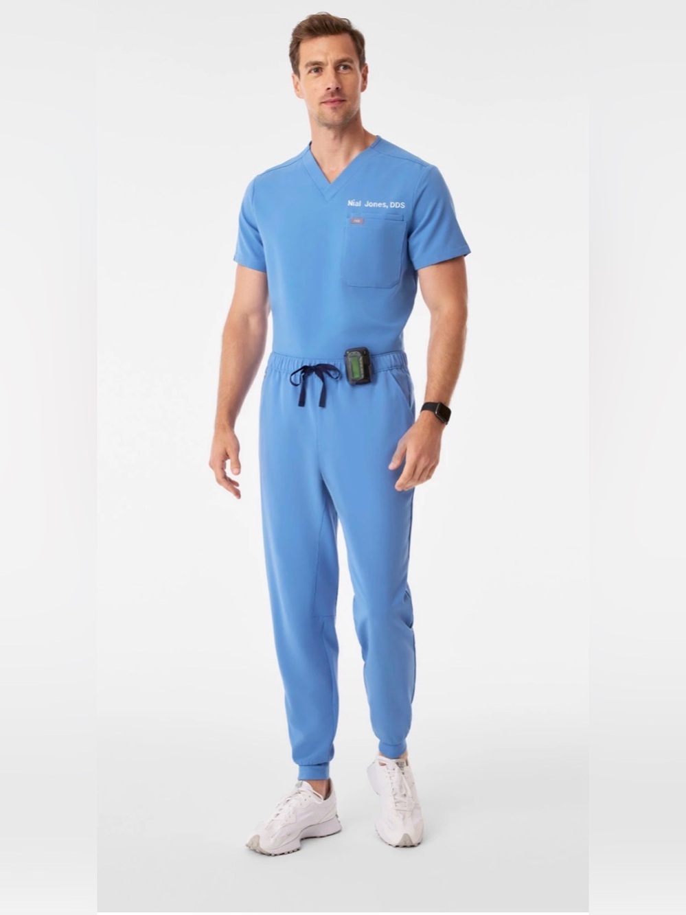 FIGS Men’s FIONx™ Tansen™ Jogger Scrub Pants in Ceil Blue XXL-S NWOT